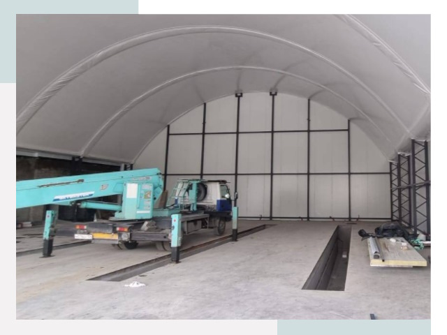 Внутреннее оснащение ангаров в Реже